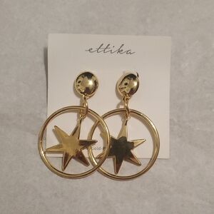 Ettika Gold Star Earrings